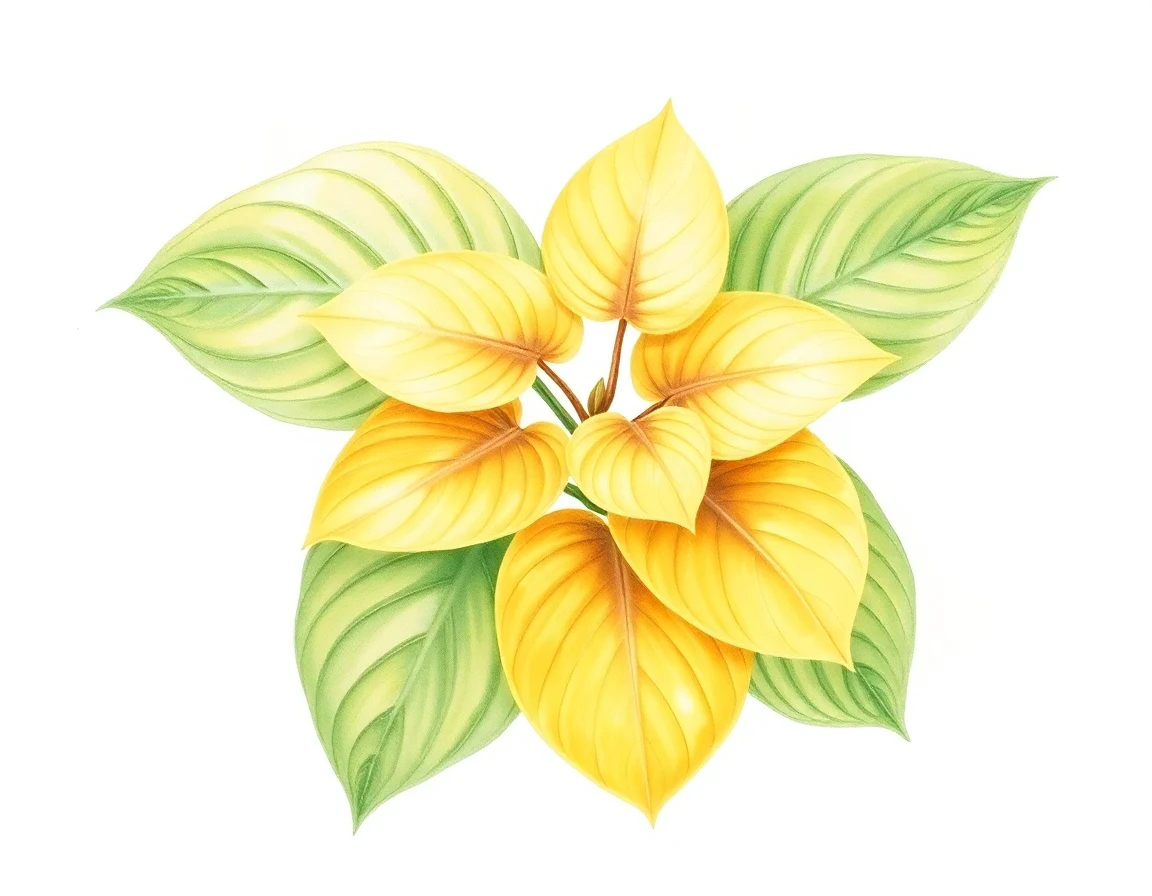 Watercolor illustration of Hosta 'Catch of the Day'