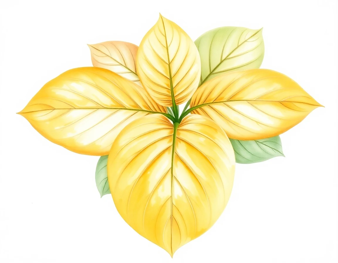 Watercolor illustration of Hosta 'Celebrity'