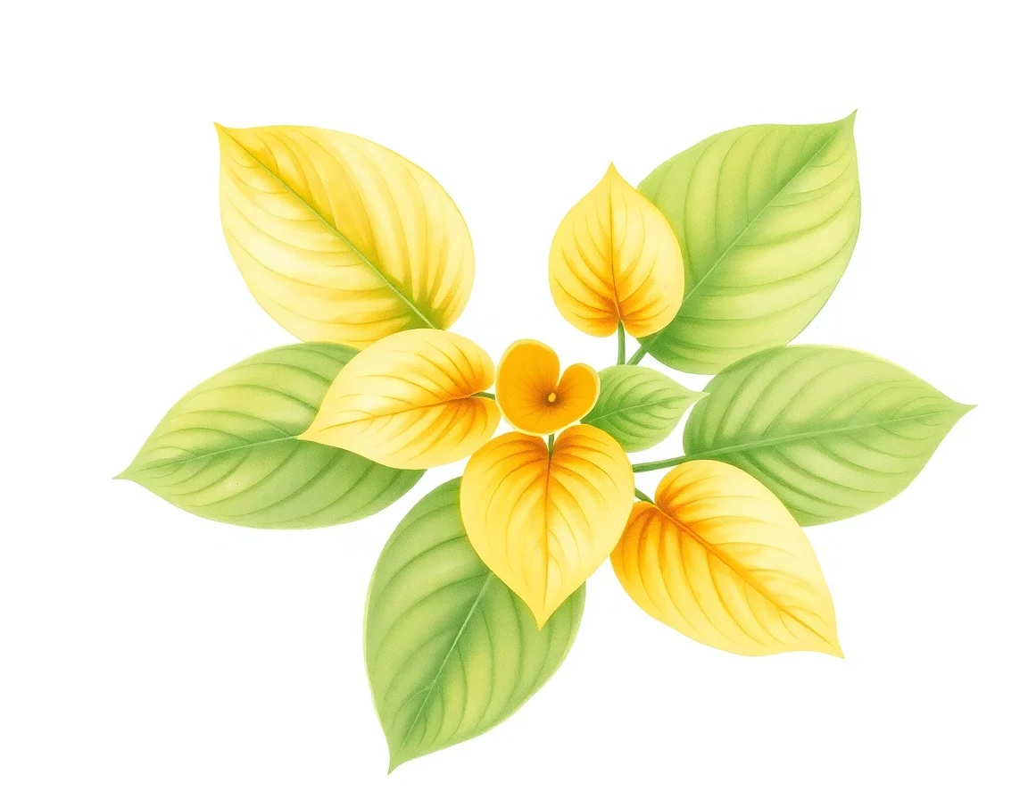 Watercolor illustration of Hosta 'Celery Satin'