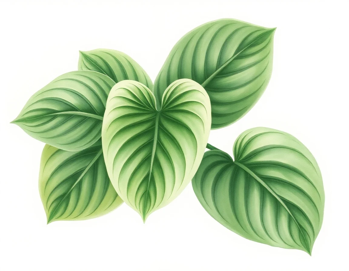 Watercolor illustration of Hosta 'Cemetery Road'