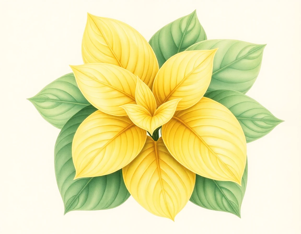 Watercolor illustration of Hosta 'Chalice of Gold'