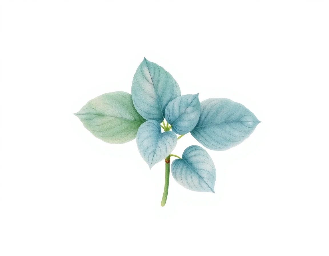 Watercolor illustration of Hosta 'Chartreuse Waves'