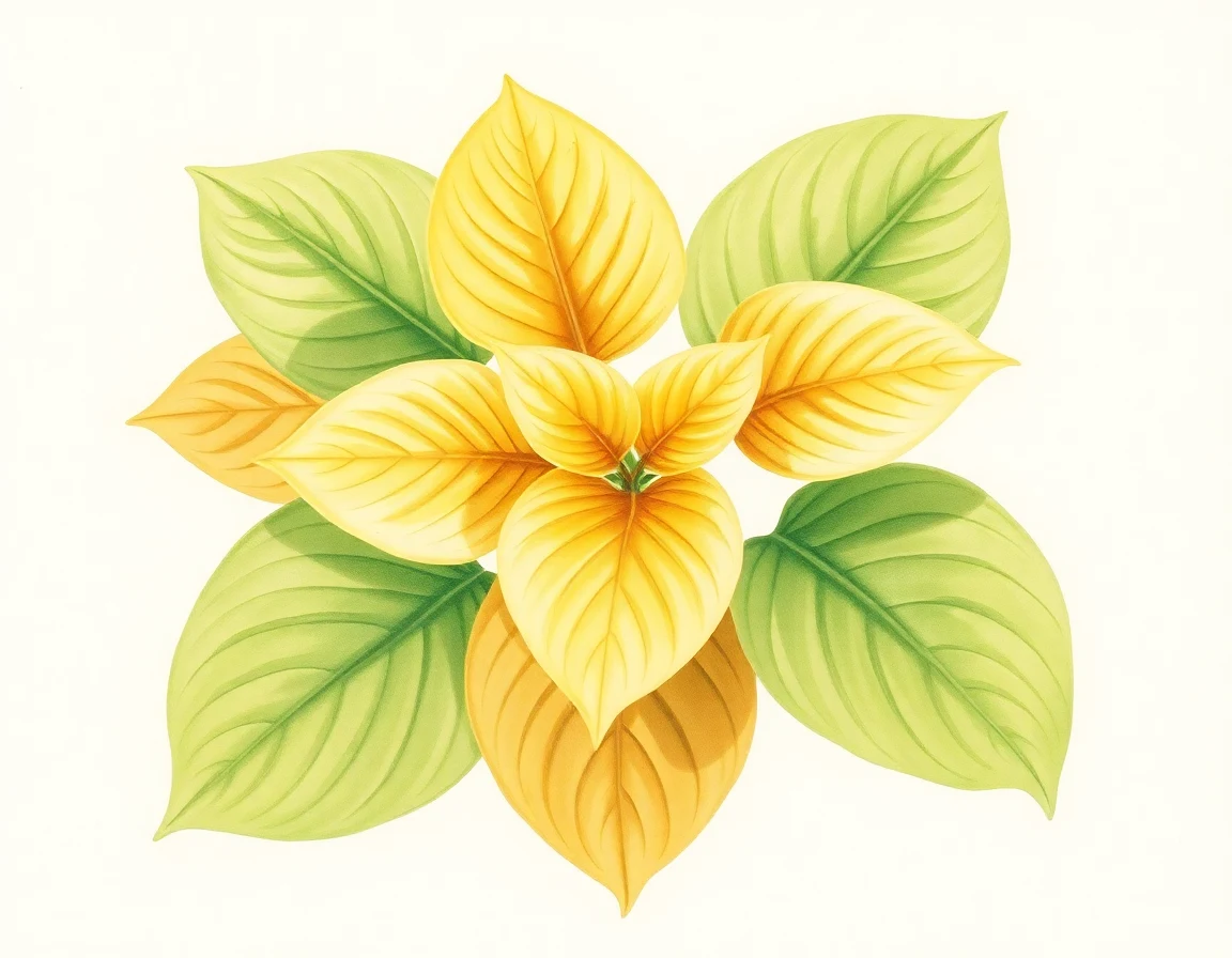 Watercolor illustration of Hosta 'Chesieres Mountain Lights'