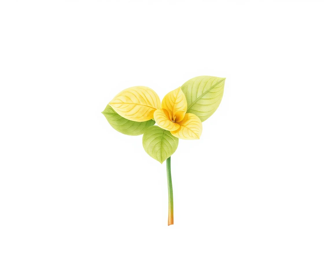 Watercolor illustration of Hosta 'Chesterland Gold'