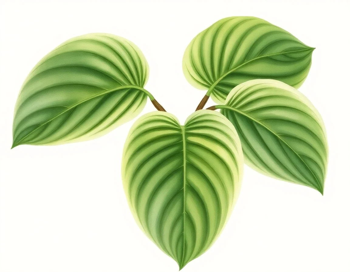 Watercolor illustration of Hosta 'Chimney Rock'