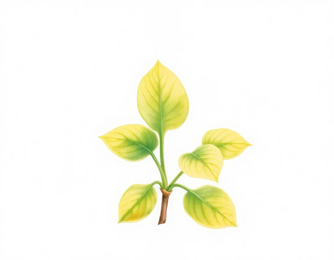 Watercolor illustration of Hosta 'China Doll'