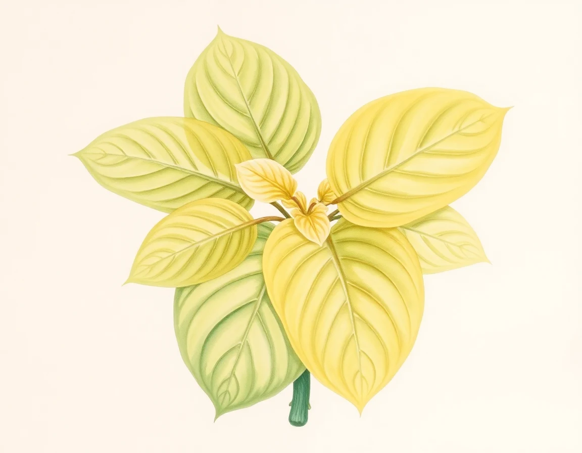 Watercolor illustration of Hosta 'Chiquita'
