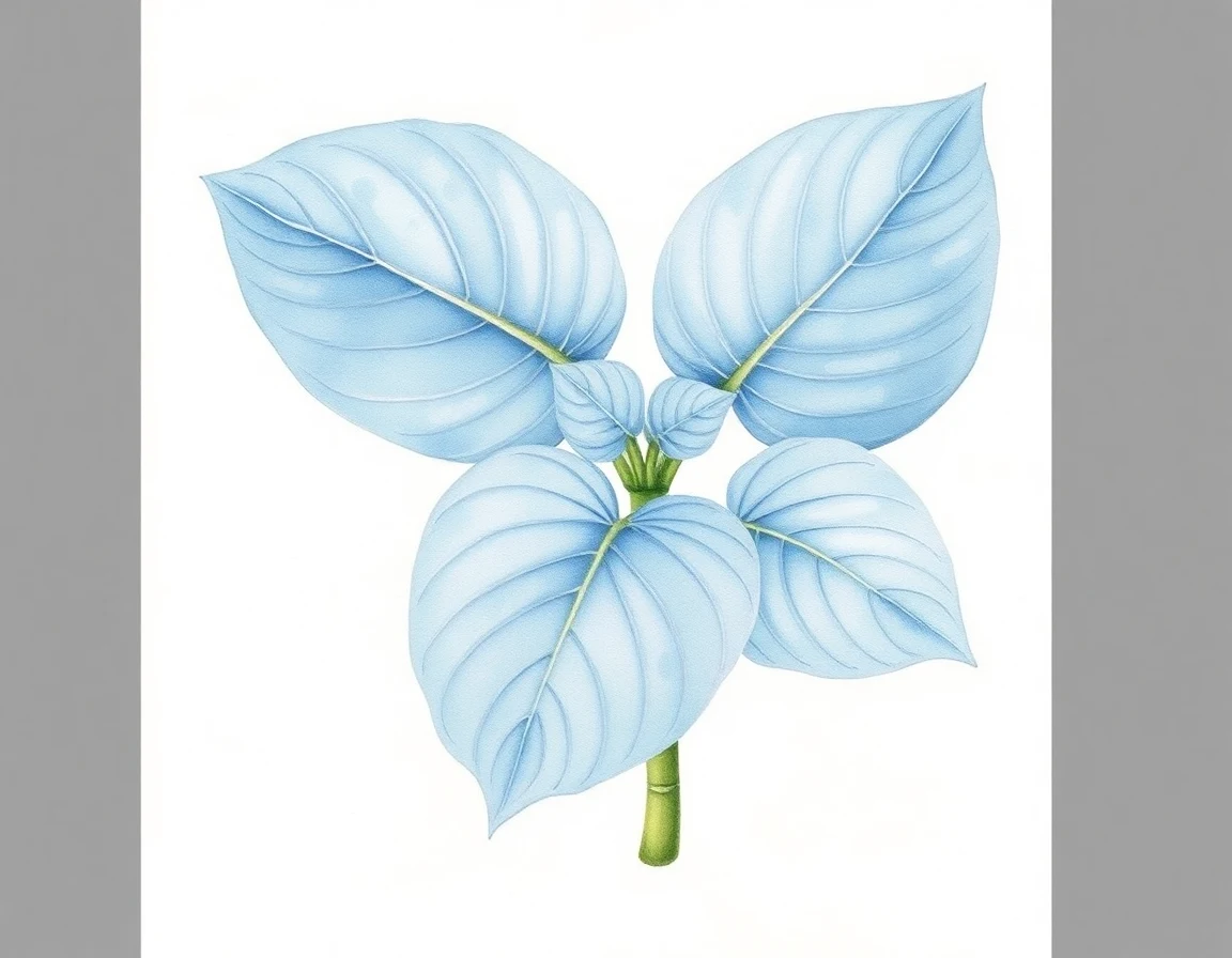 Watercolor illustration of Hosta 'Chorus Girl'