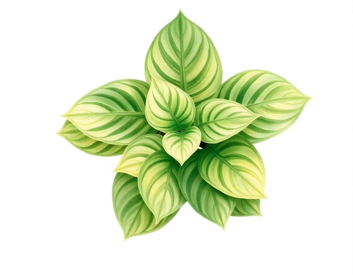 Watercolor illustration of Hosta 'Christmas Cup'