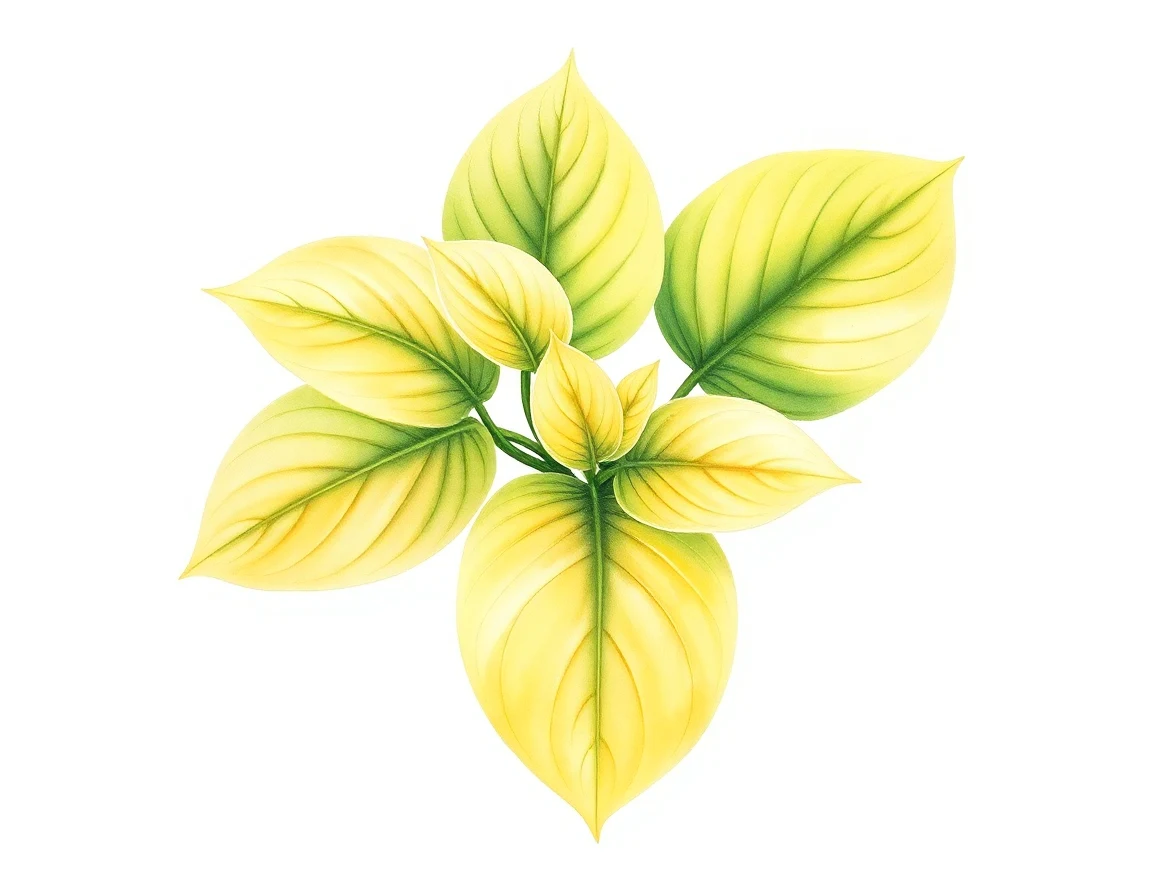 Watercolor illustration of Hosta 'Circular Saw'