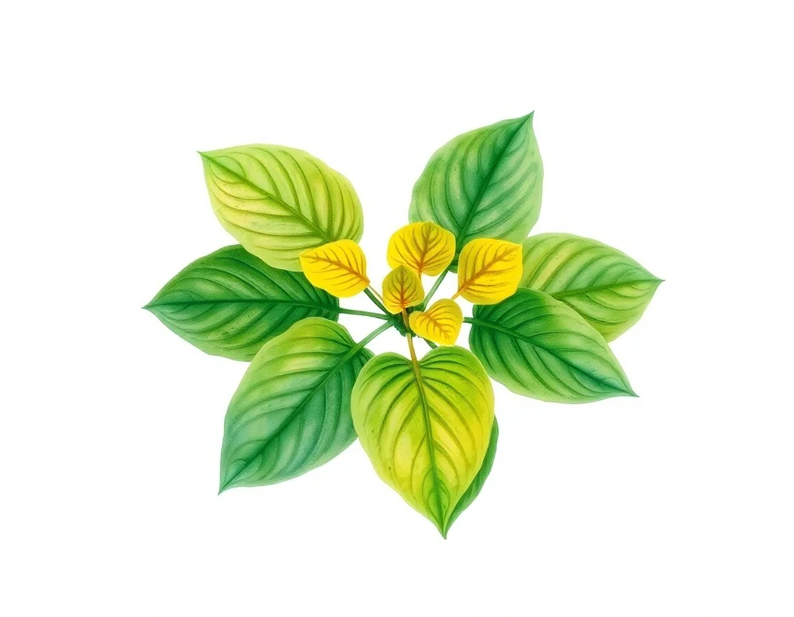Watercolor illustration of Hosta 'Coach Paul Castro'