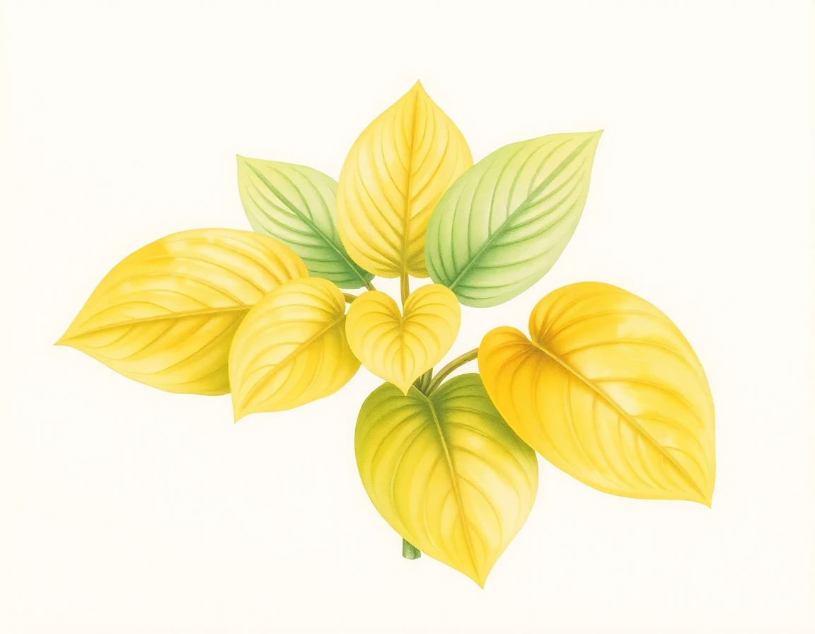 Watercolor illustration of Hosta 'Colesburg Sonny Boy'