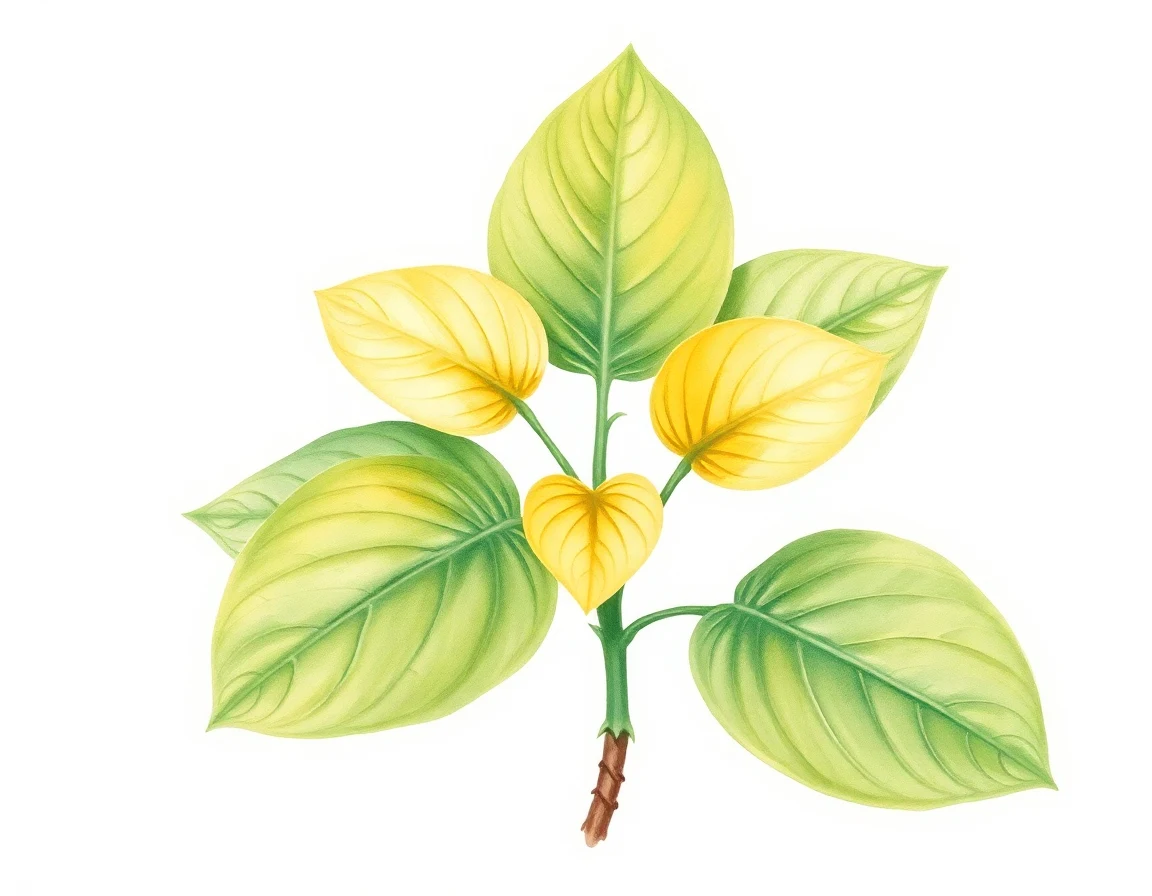 Watercolor illustration of Hosta 'Colesburg Wiggles'