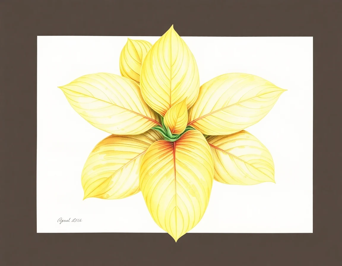 Watercolor illustration of Hosta 'Colorful Sister'