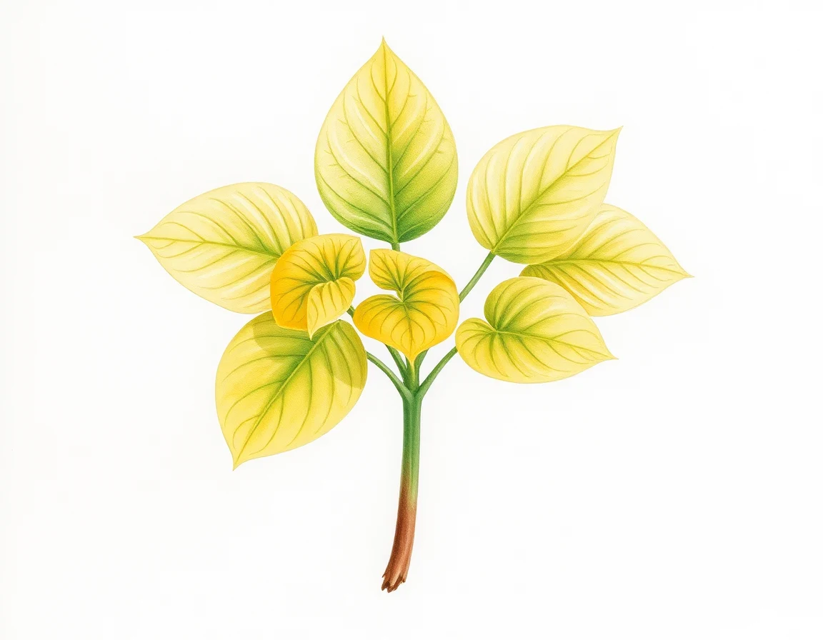 Watercolor illustration of Hosta 'Compadre'