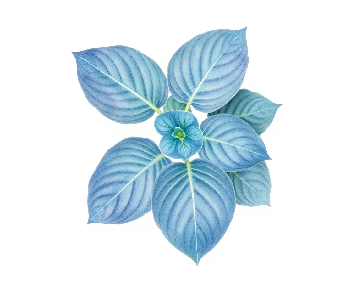 Watercolor illustration of Hosta 'Concord'