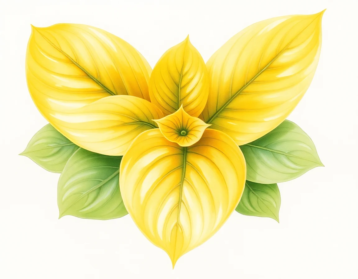 Watercolor illustration of Hosta 'Connie'