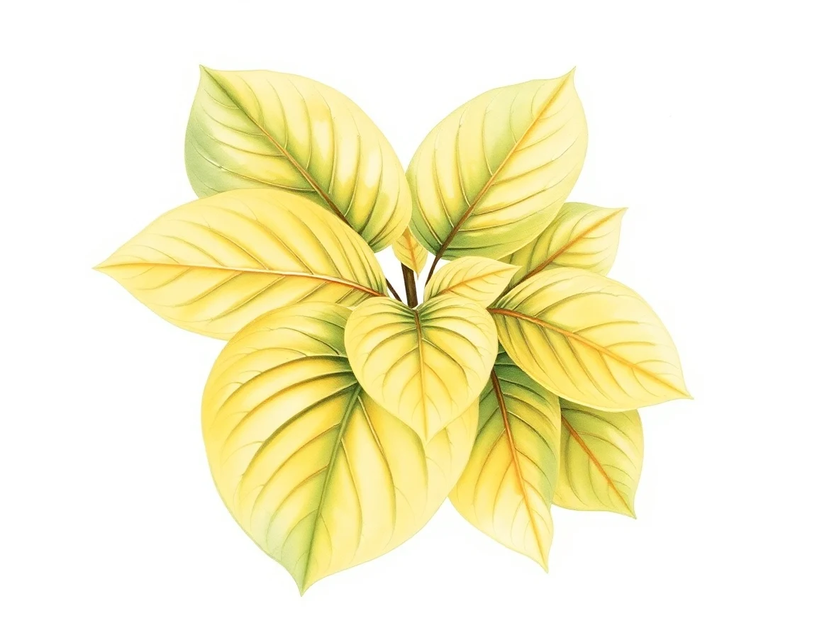 Watercolor illustration of Hosta 'Continental Divide'