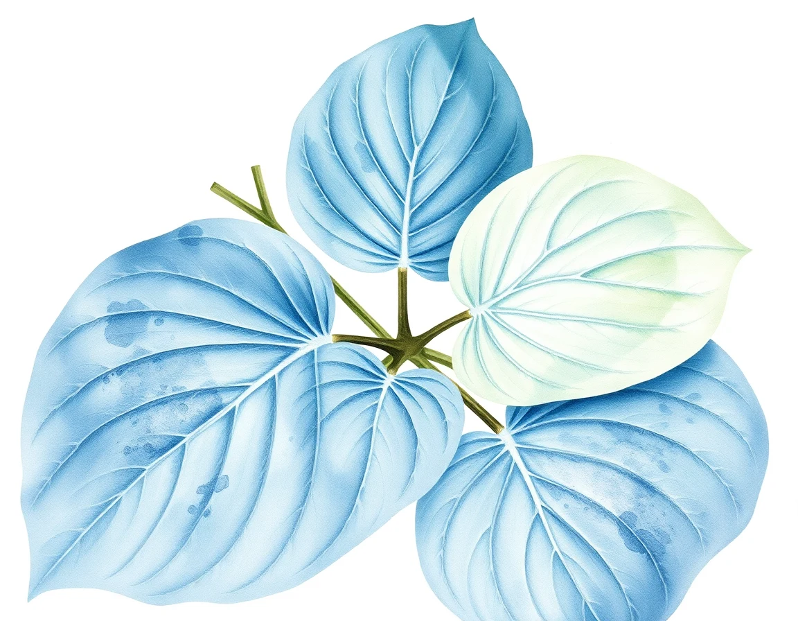 Watercolor illustration of Hosta 'Country Dreaming'