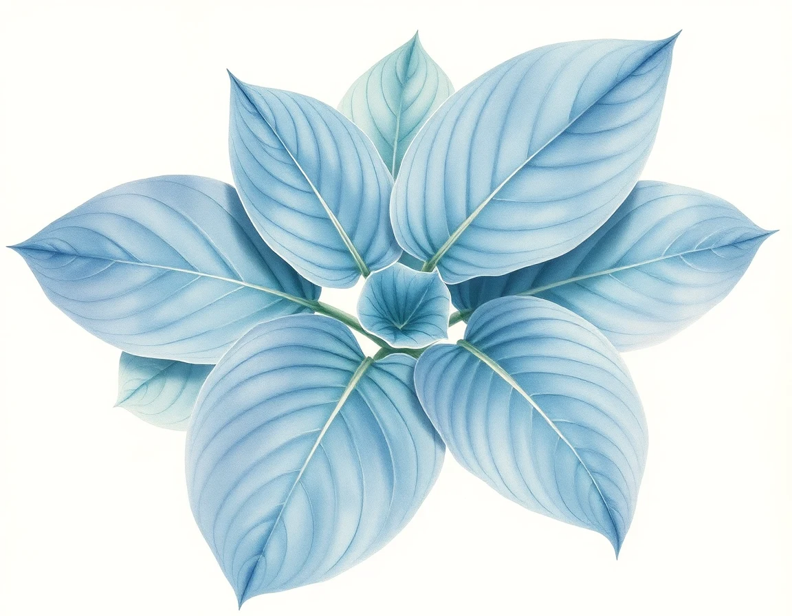 Watercolor illustration of Hosta 'Crescendo'