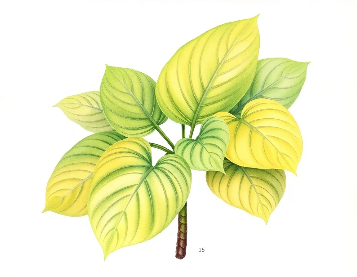 Watercolor illustration of Hosta 'Crossing the Rubicon'