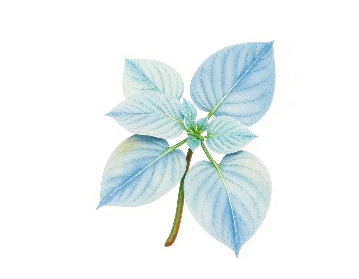 Watercolor illustration of Hosta 'Crossroads Budgie'