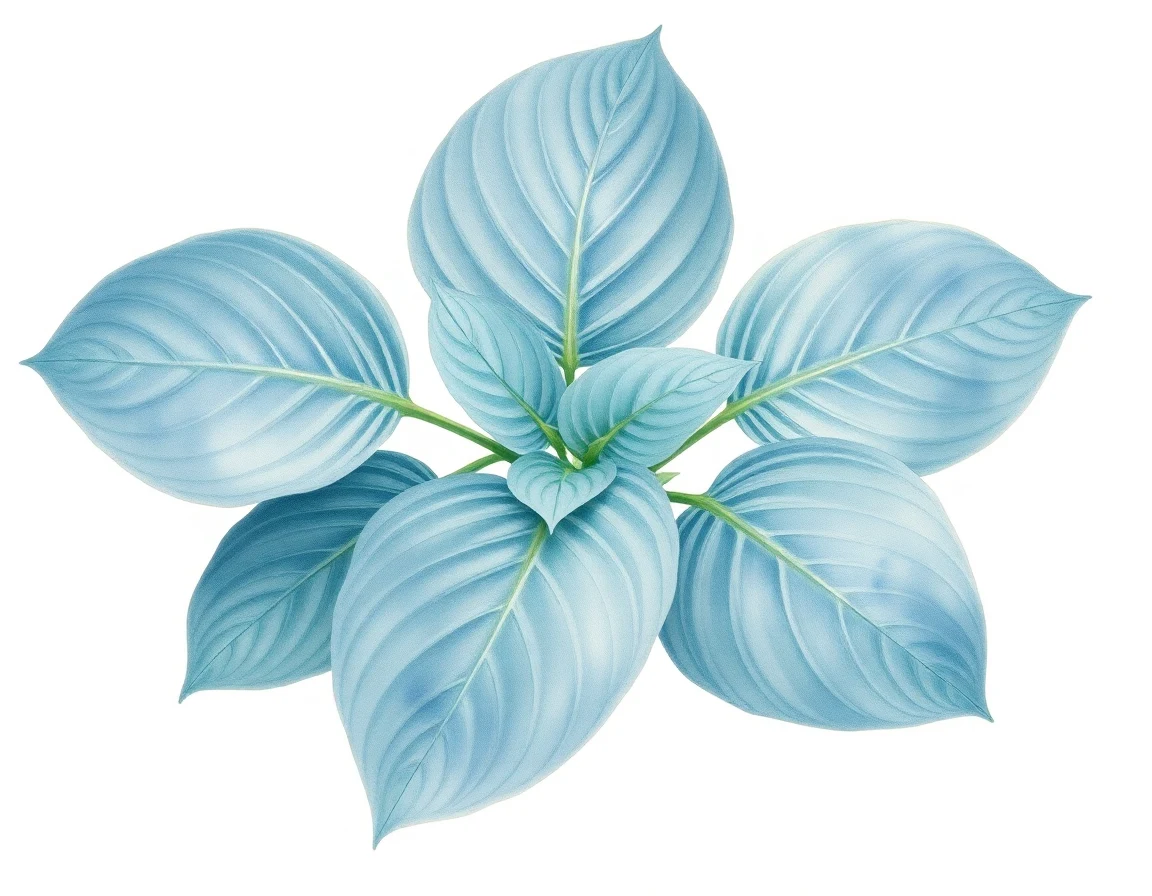 Watercolor illustration of Hosta 'Crossroads Steve'