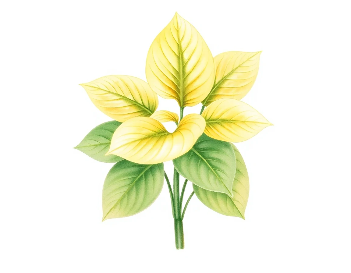 Watercolor illustration of Hosta 'Crows Landing Rippled Truffles'