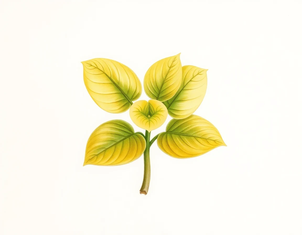 Watercolor illustration of Hosta 'Crumb Cake'