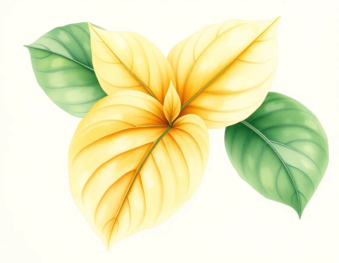 Watercolor illustration of Hosta 'Crystal Fountain'
