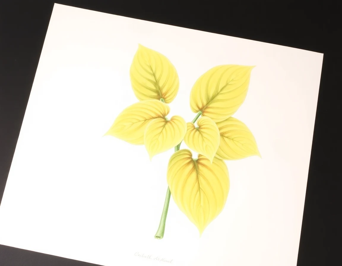 Watercolor illustration of Hosta 'Cup of Joy'