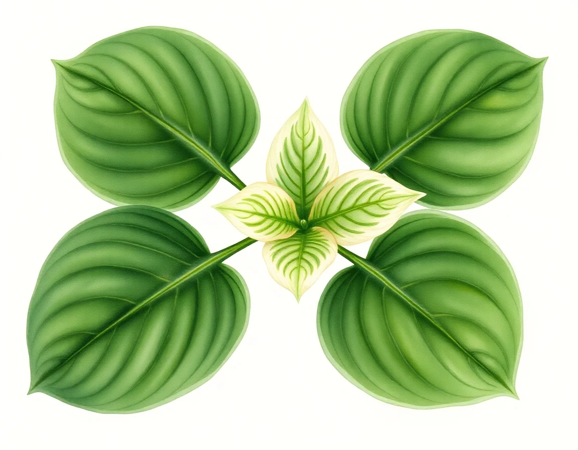 Watercolor illustration of Hosta 'Cupid's Dart'