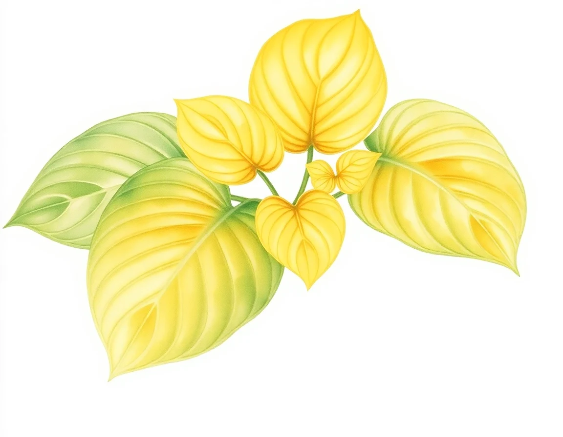Watercolor illustration of Hosta 'Curve Ball'