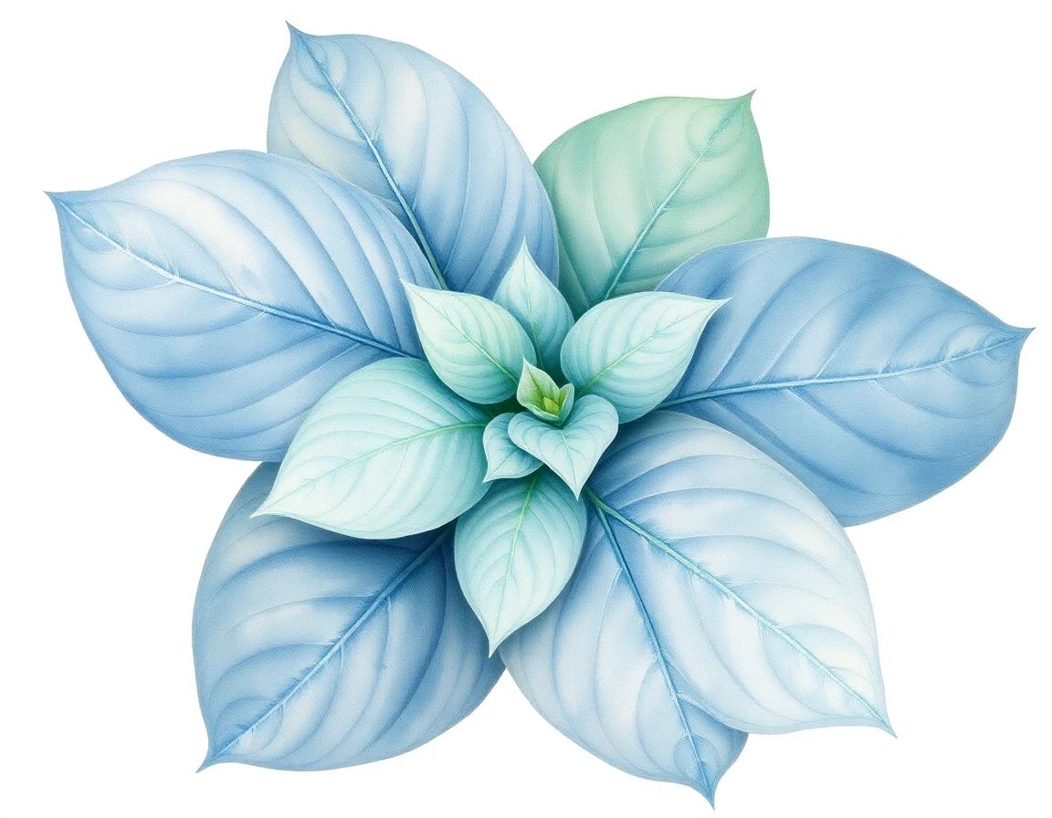 Watercolor illustration of Hosta 'Cuyahoga'