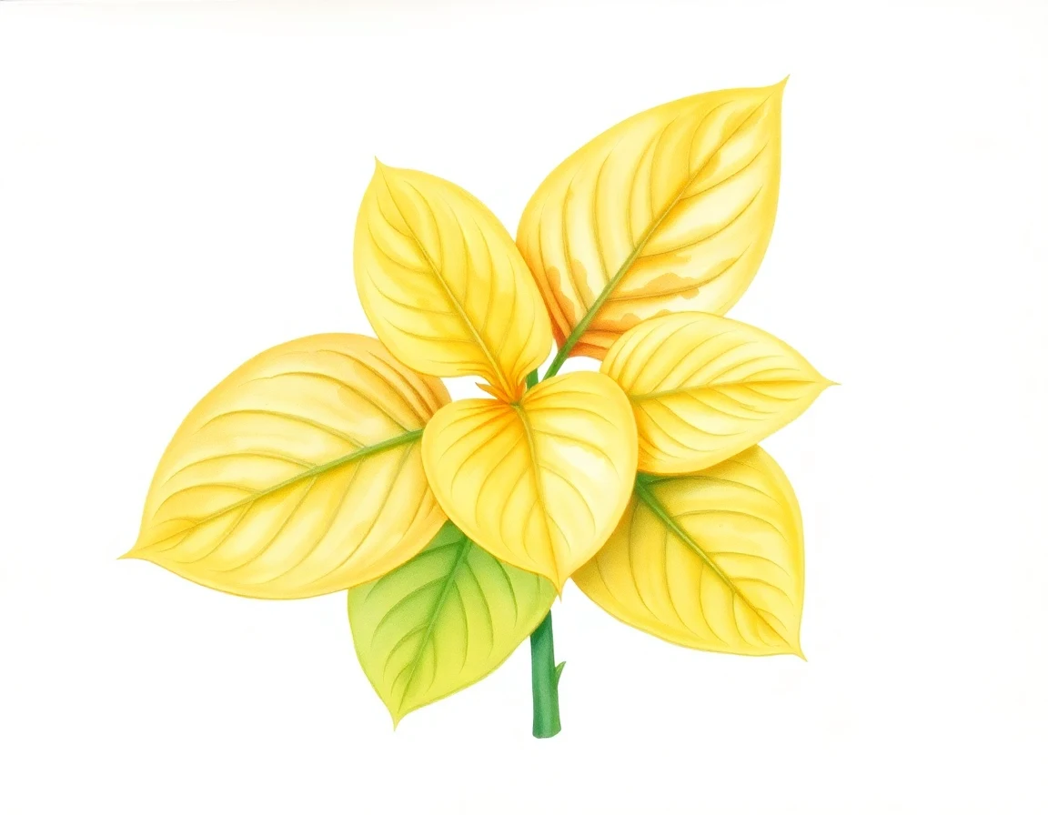 Watercolor illustration of Hosta 'Dancing Queen'