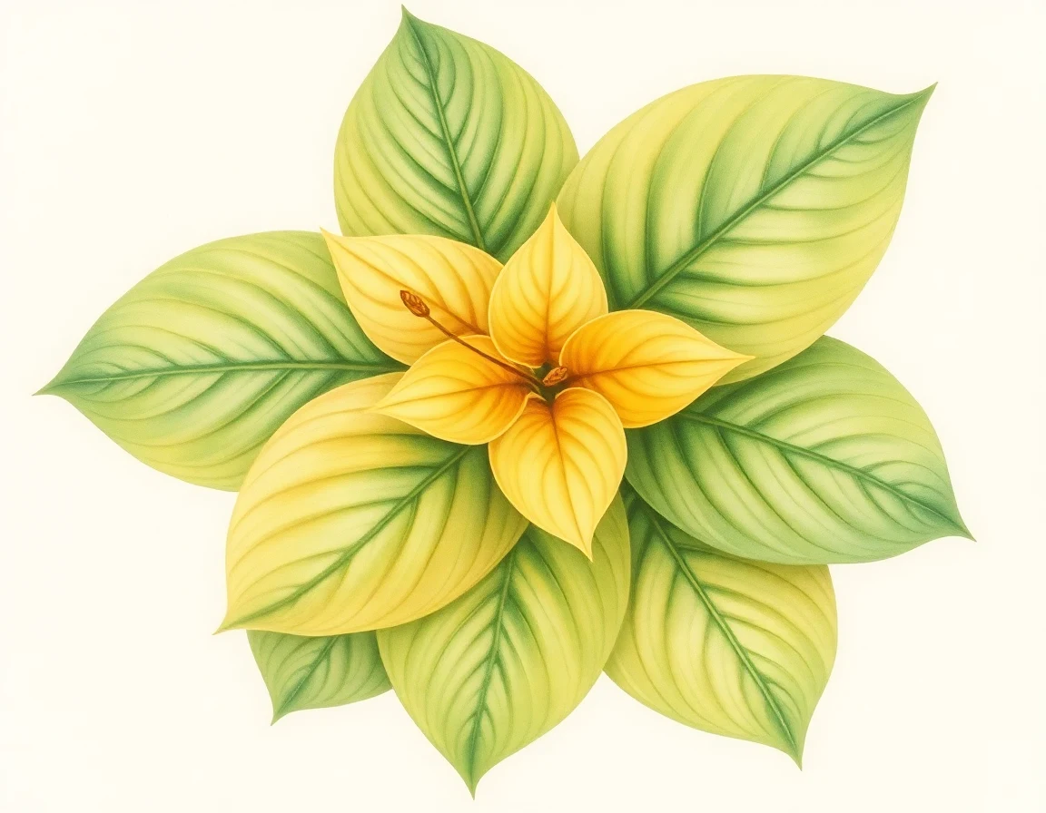 Watercolor illustration of Hosta 'Dani Adams'