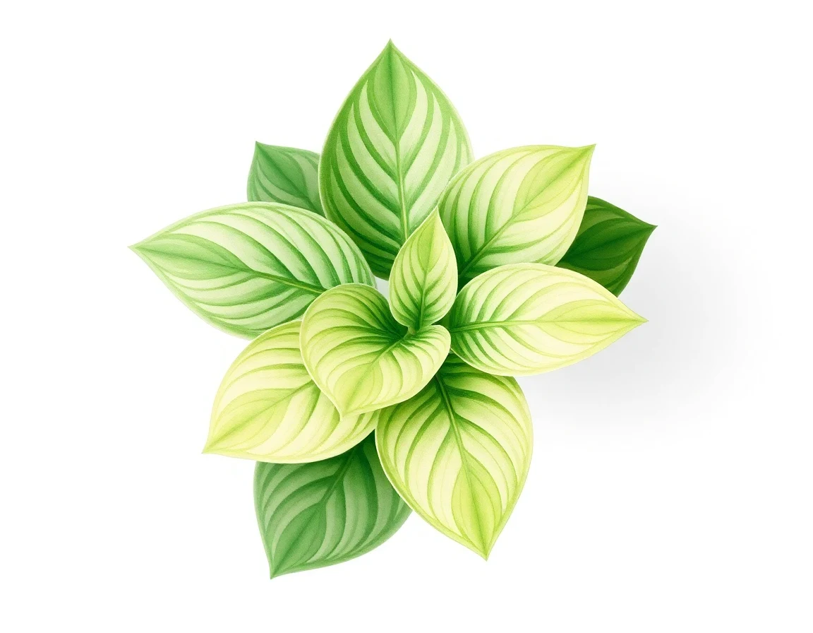 Watercolor illustration of Hosta 'DaPra's Delight'