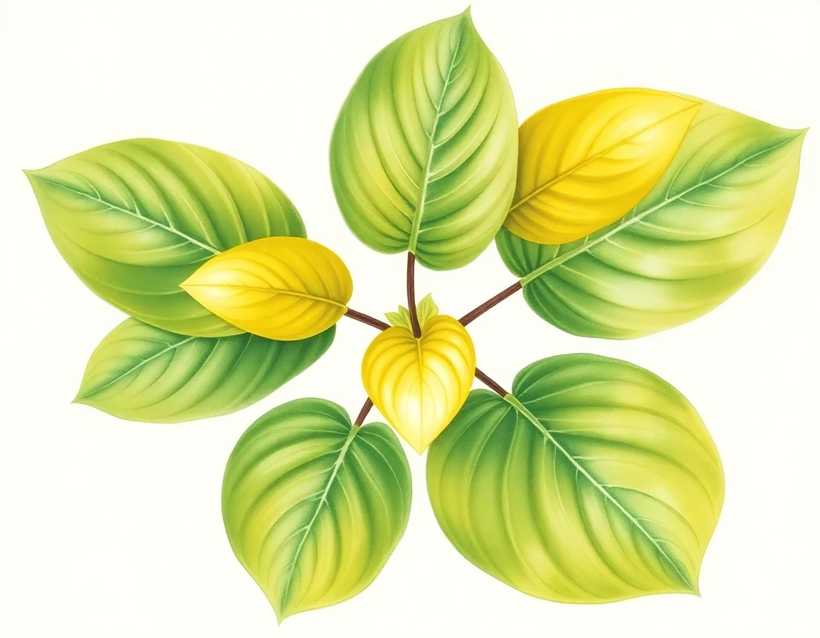 Watercolor illustration of Hosta 'Dawn Treader'