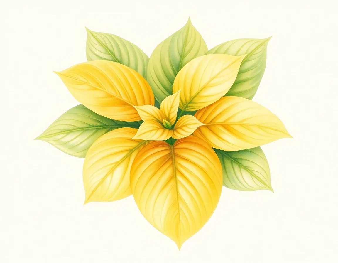 Watercolor illustration of Hosta 'Dawn's Early Light'