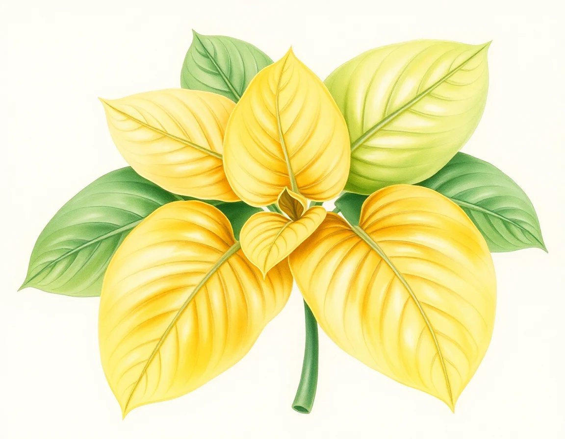 Watercolor illustration of Hosta 'Daybreak'