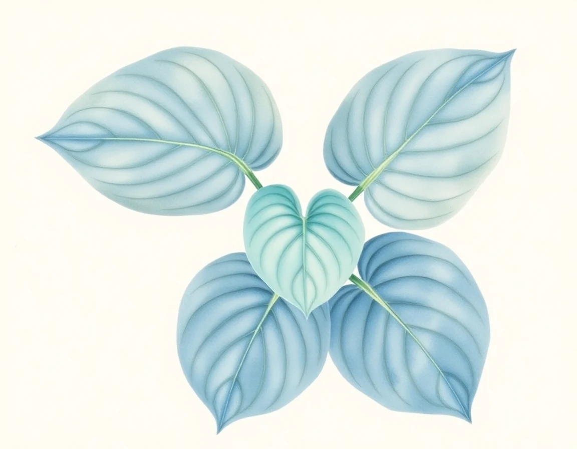 Watercolor illustration of Hosta 'Dee's Golden Jewel'