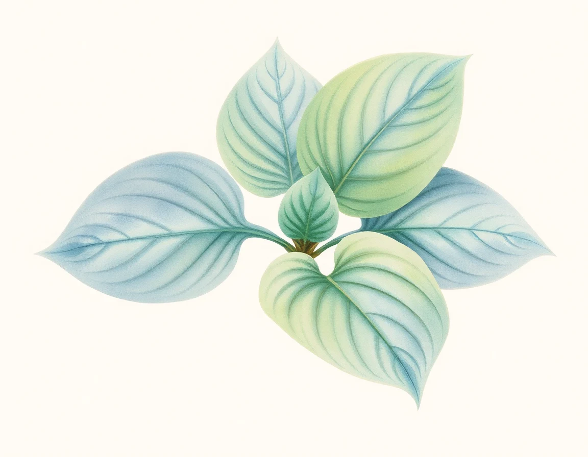 Watercolor illustration of Hosta 'Delicious'