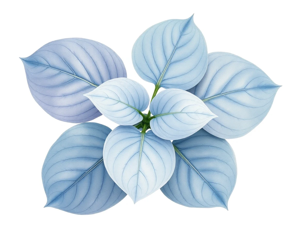 Watercolor illustration of Hosta 'Delona’s Smile'
