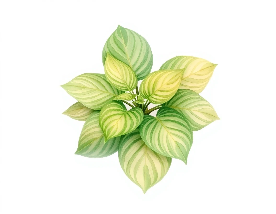 Watercolor illustration of Hosta 'Derriere'