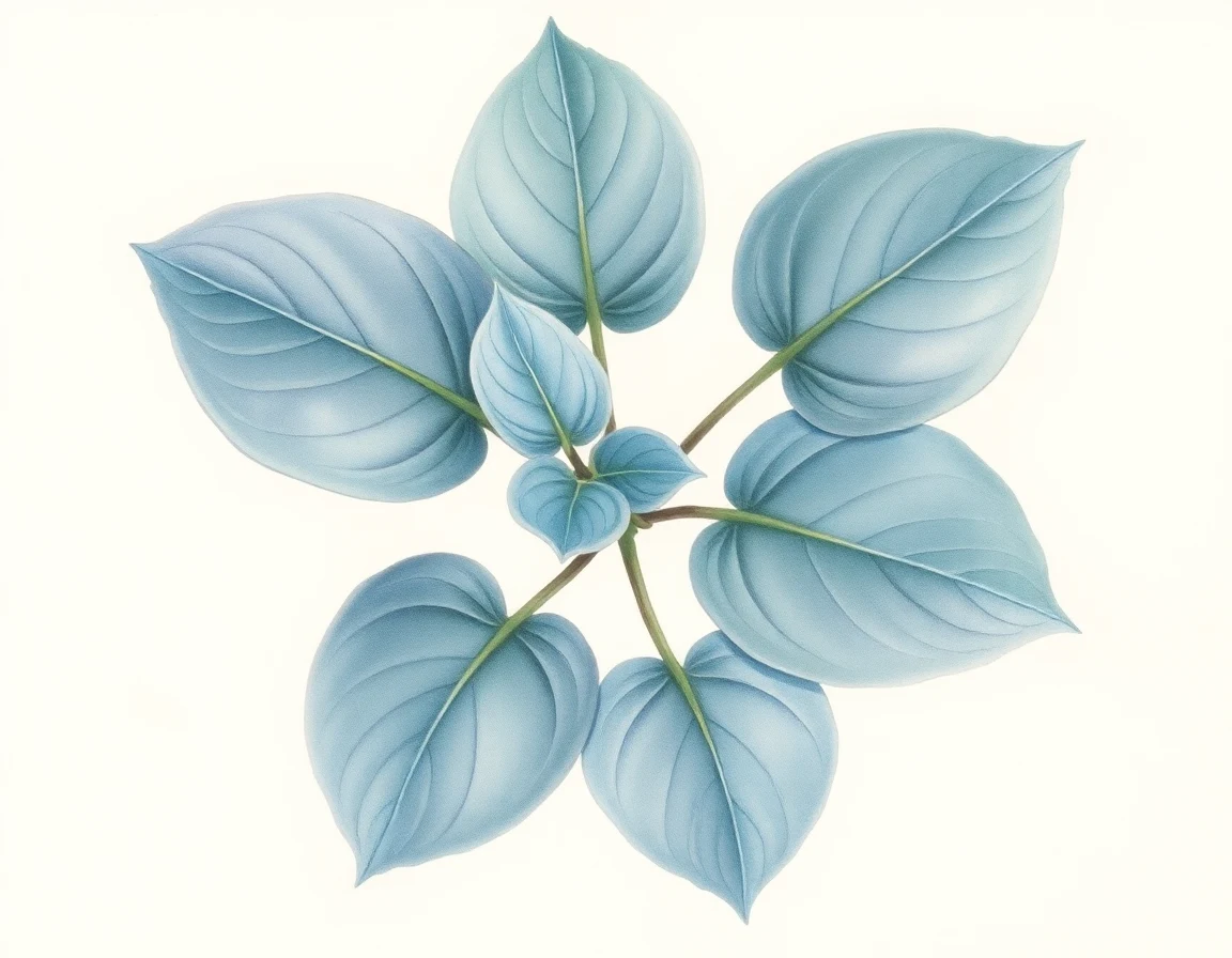 Watercolor illustration of Hosta 'Devon Gold'