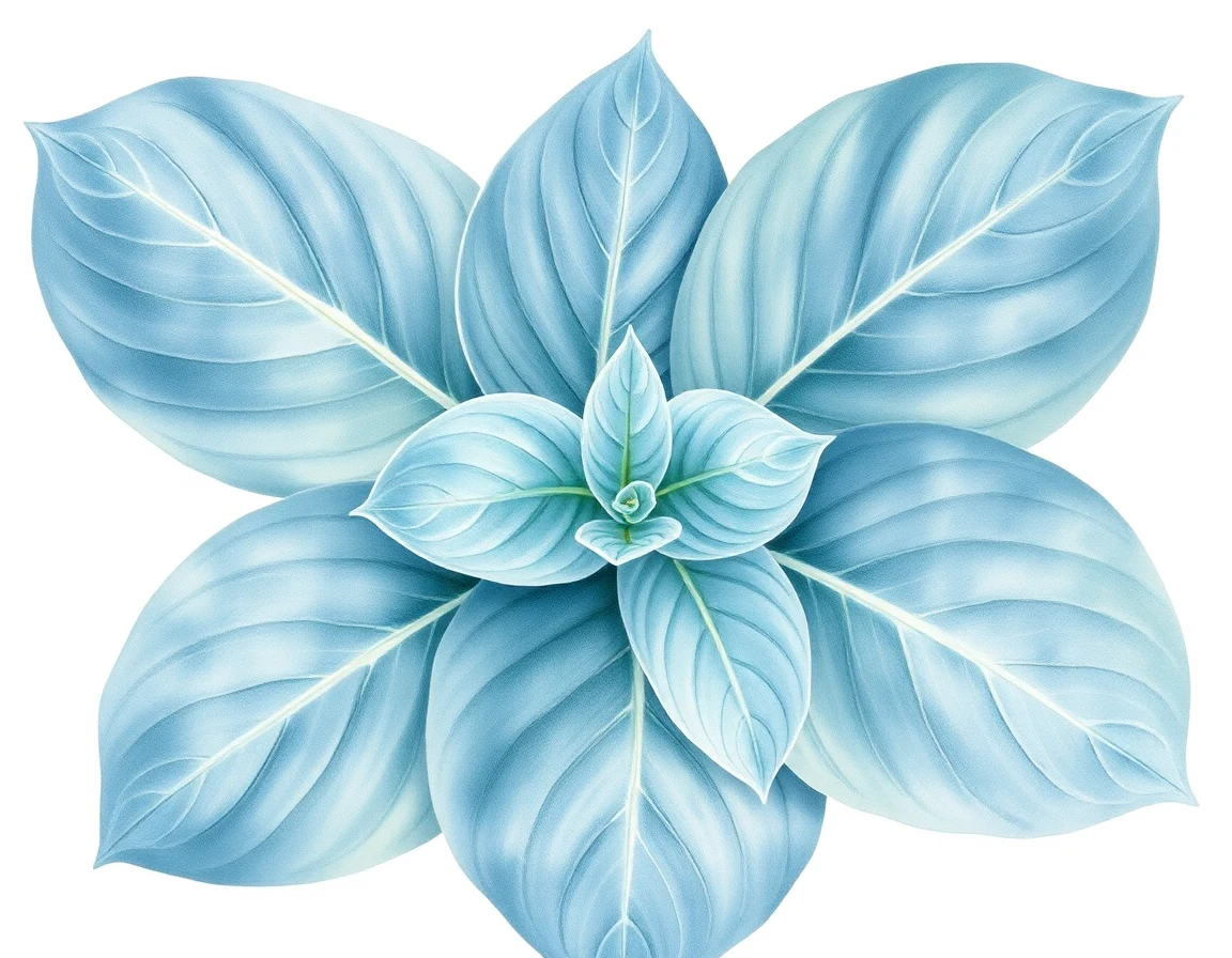 Watercolor illustration of Hosta 'Diana Remembered'