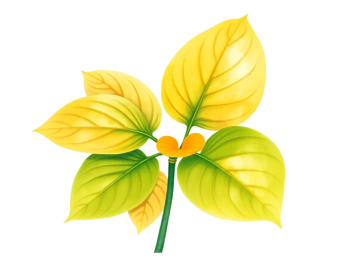 Watercolor illustration of Hosta 'Dino'