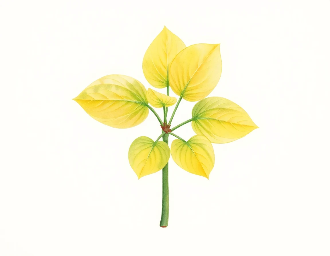 Watercolor illustration of Hosta 'Don’t Touch My Junk'