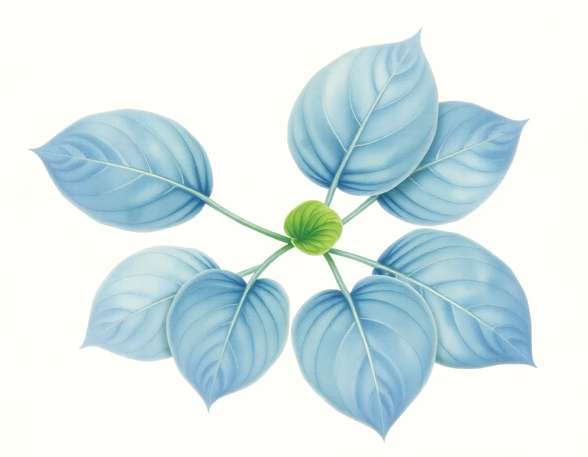 Watercolor illustration of Hosta 'Dorothy Benedict'