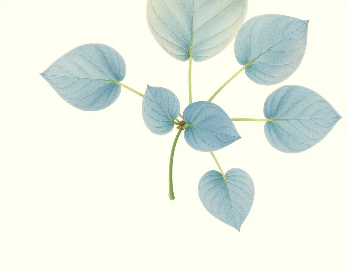 Watercolor illustration of Hosta 'Dorset Flair'